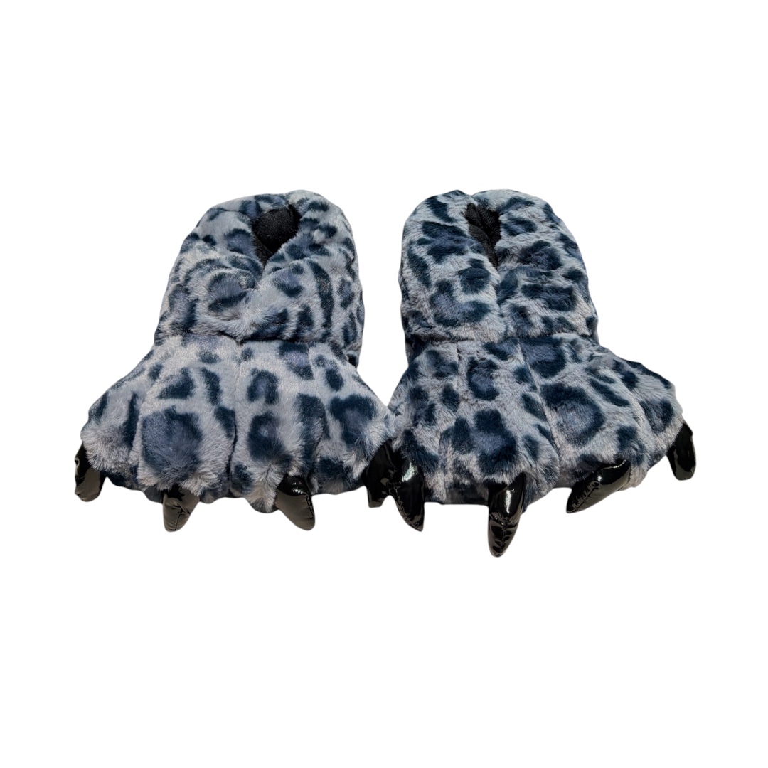 Pantufla animal print mancha azul