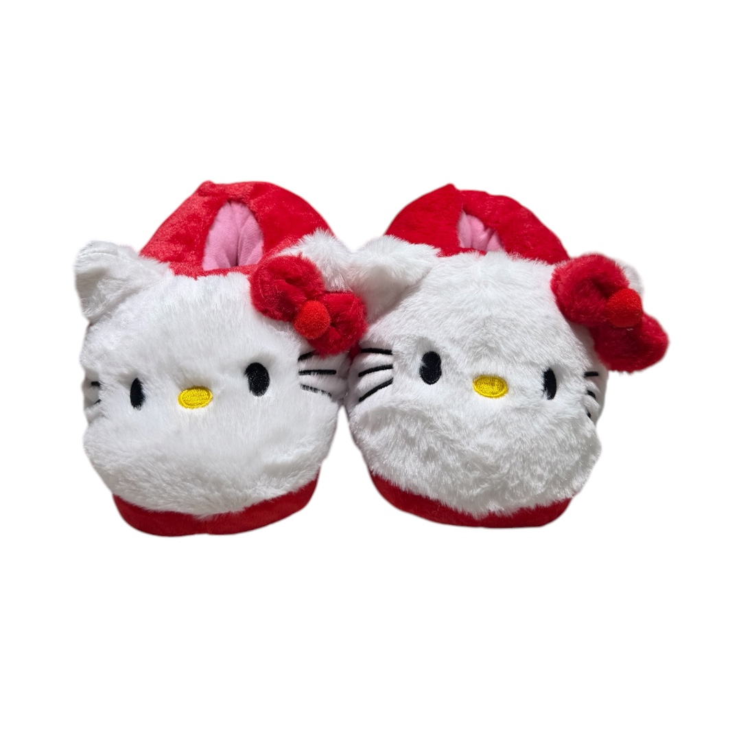 Pantufla hello kitty roja cerrada niño