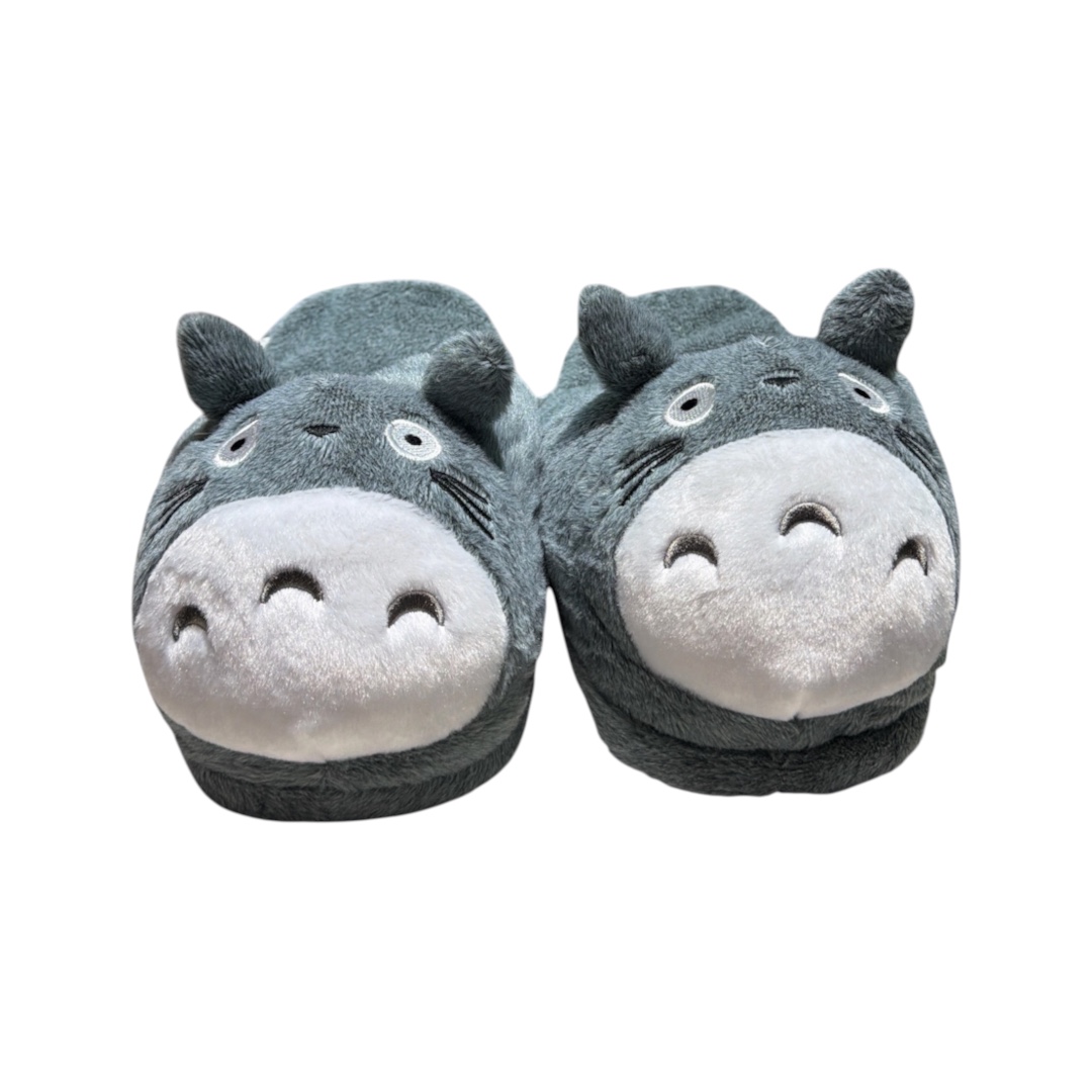 Pantufla totoro peluda abierta adulto