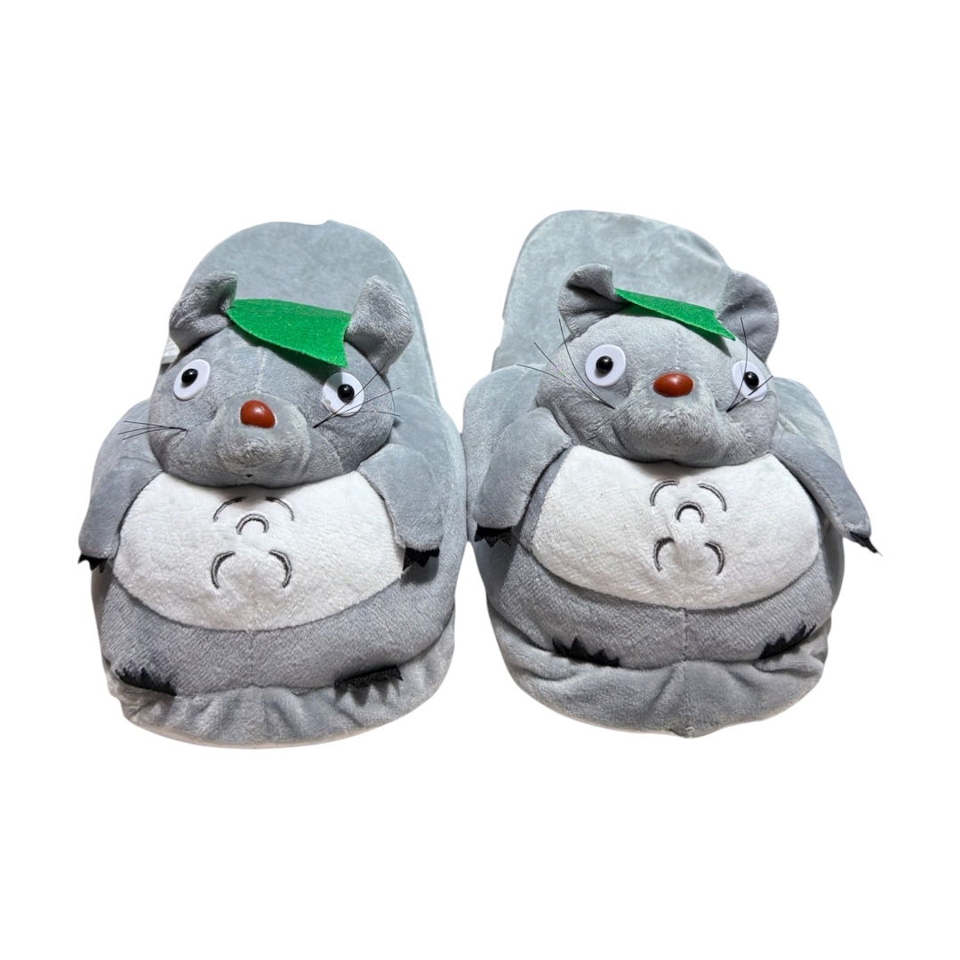 Pantufla totoro hoja abierta adulto lisa