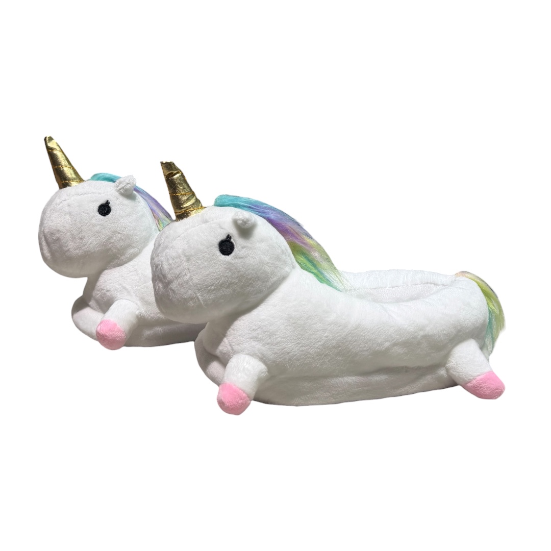 Pantufla unicornio patas blanca cerrada adulto