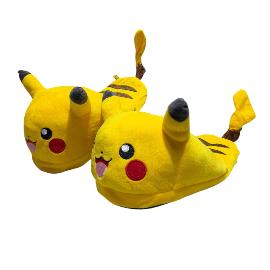 Pantufla pikachu amarilla linea cafe abierta adulto