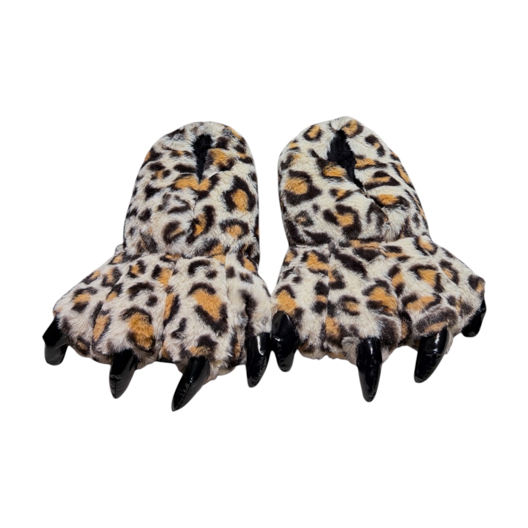 Pantufla animal print mancha naranja