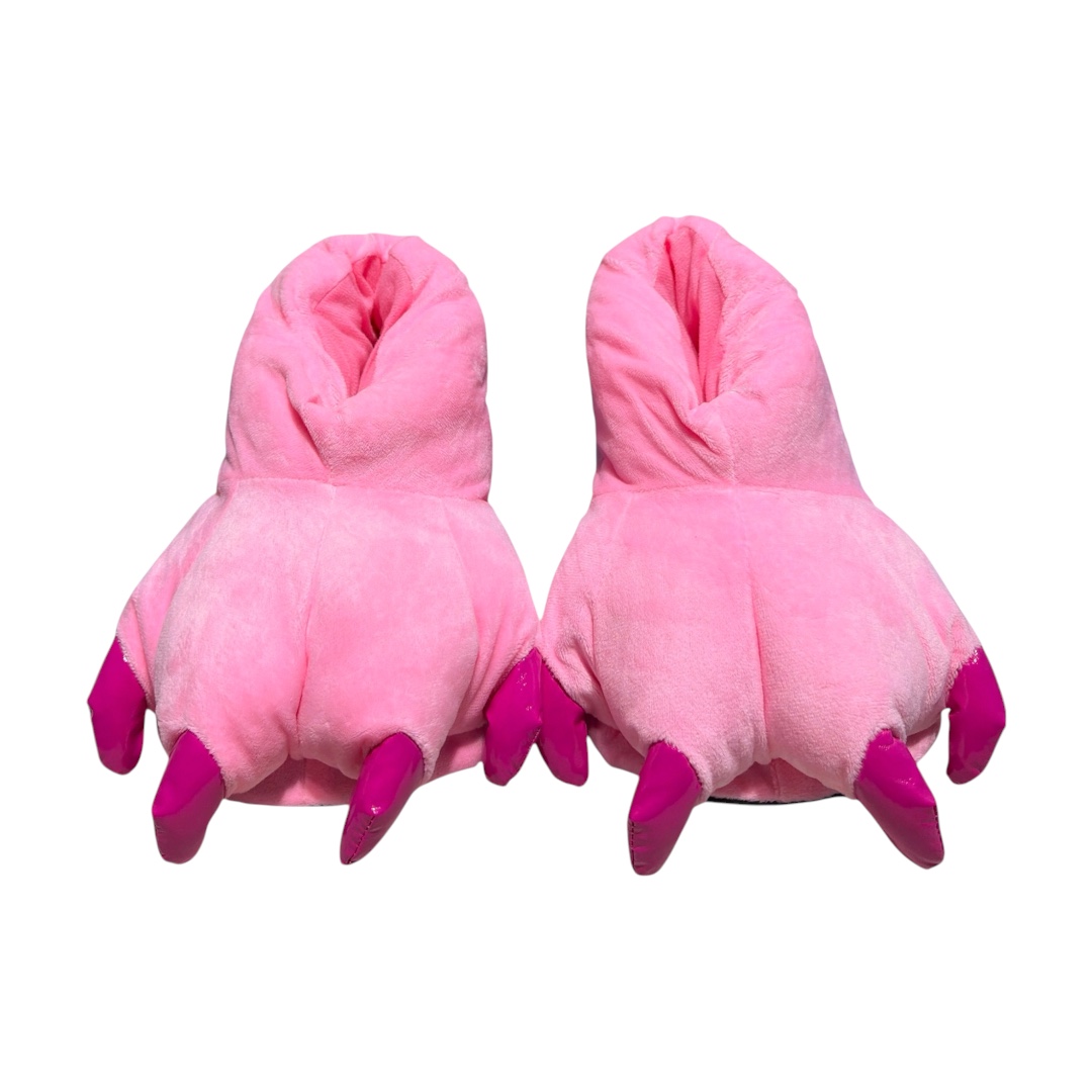 Pantufla garra rosada plana