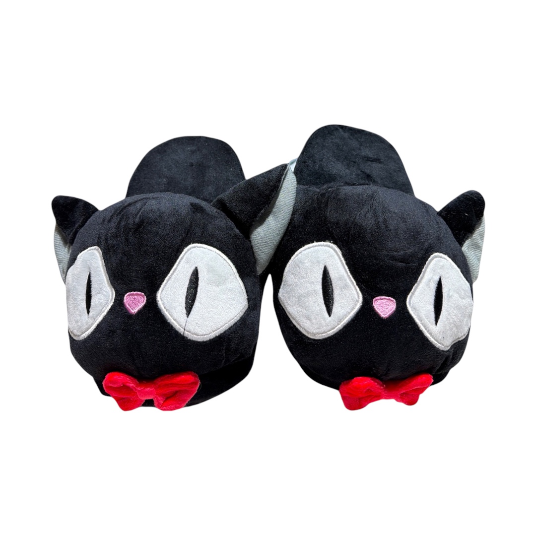 Pantufla sakamoto gato negro corbatin rojo abierta adulto