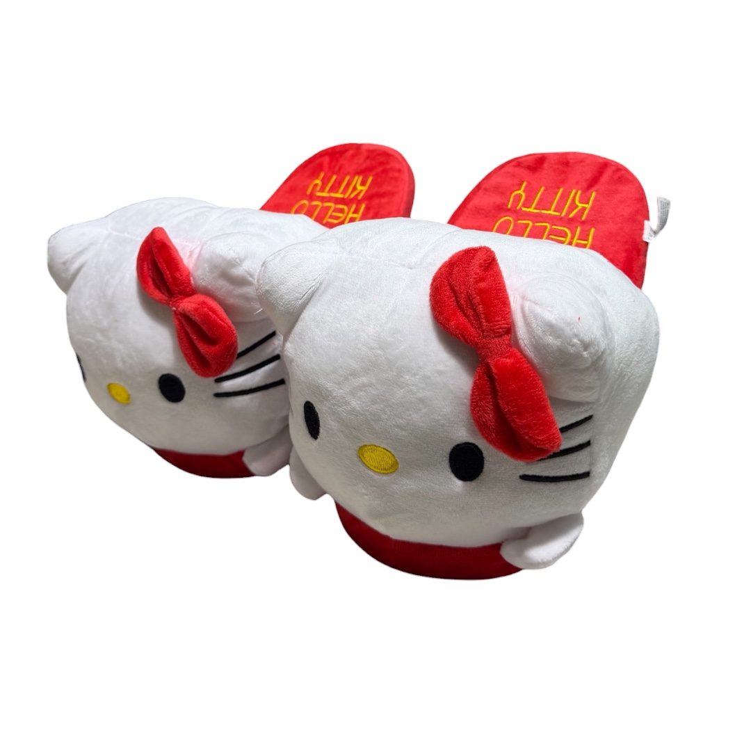 Pantufla hello kitty roja abierta adulto