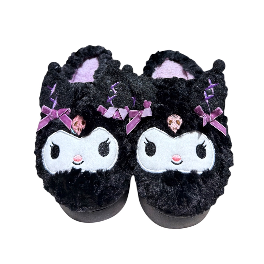 Pantufla kuromi suela alta negra talla 40-41