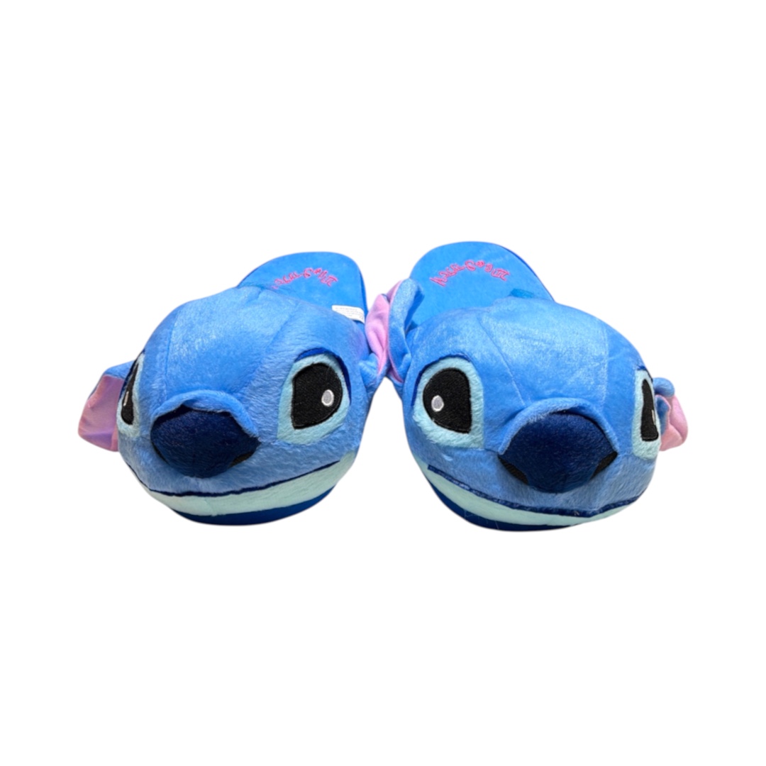 Pantufla stitch celeste abierta adulto