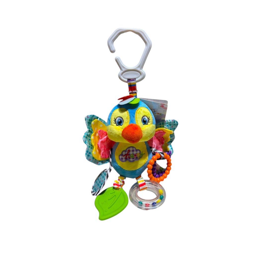 Peluche chinchin pajarito celeste
