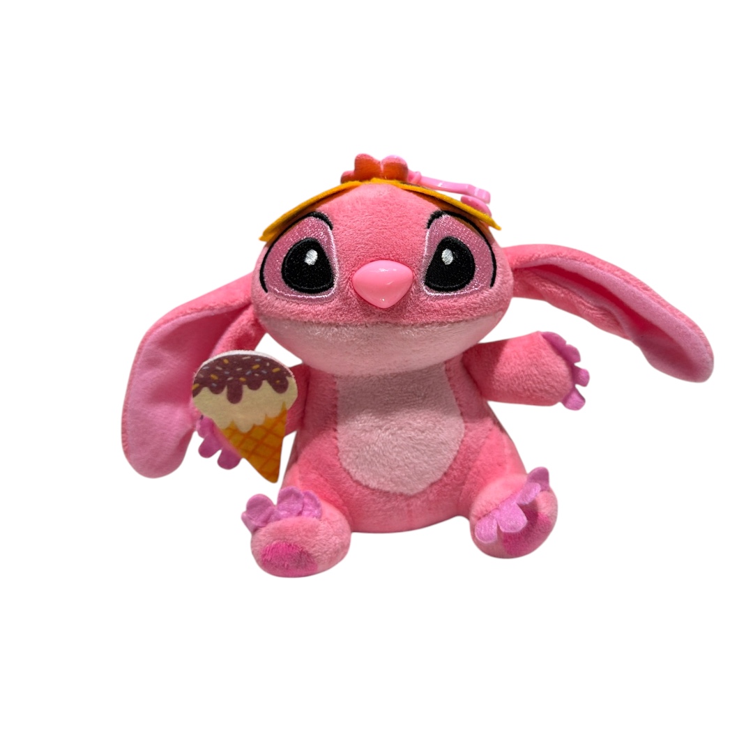 Peluche llavero angel con lentes y helado