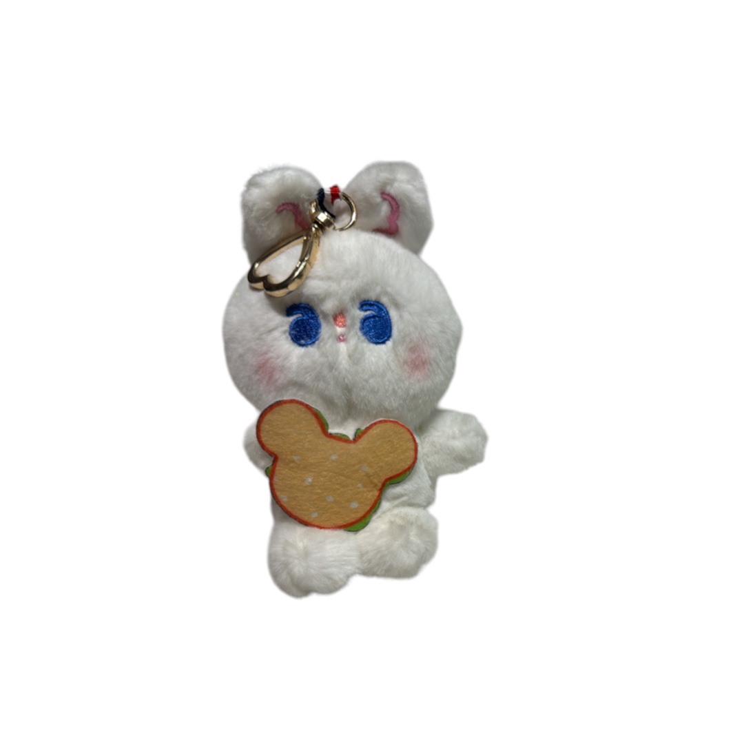 Llavero peluche conejo comida