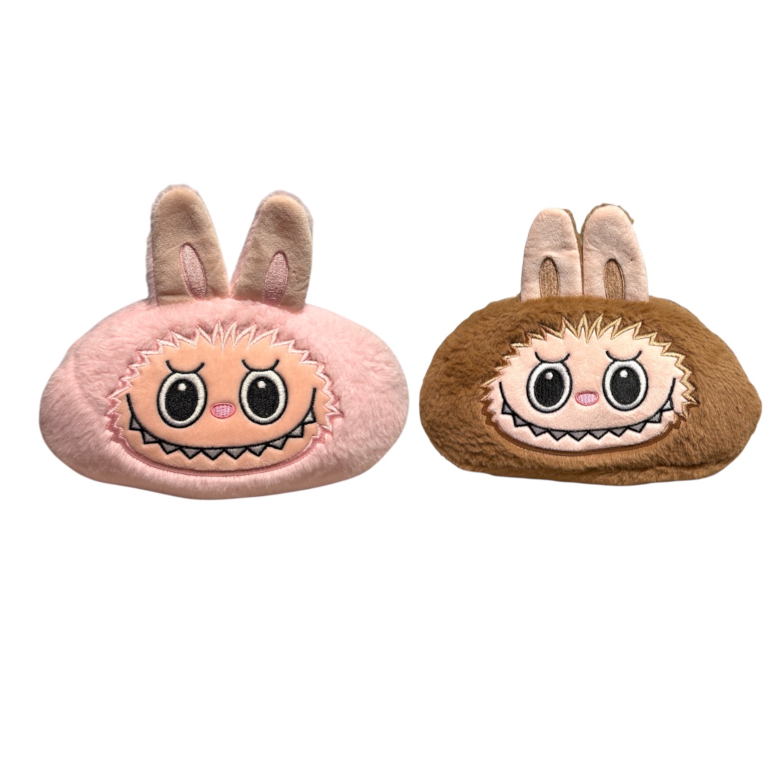 Cartuchera de peluche cara labubu pequeña
