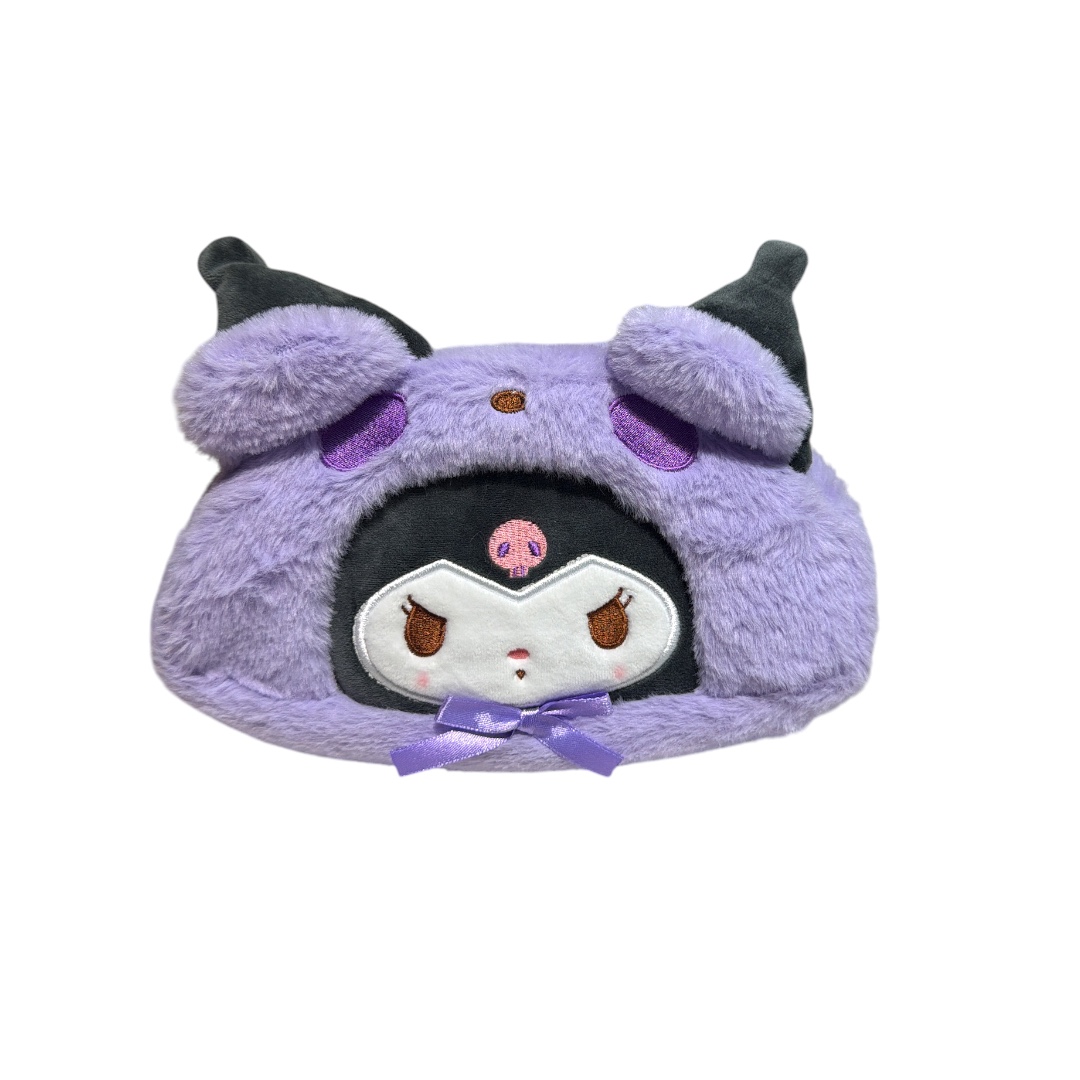 Cartuchera peluche  kuromi lila dizfraz gatito