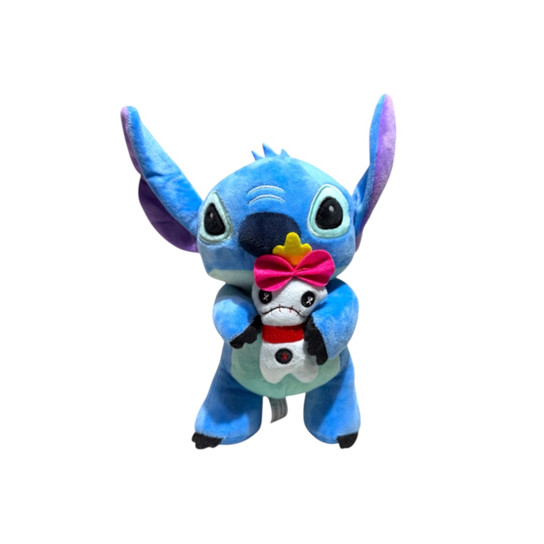 Peluche stitch con trapo 28cm celeste