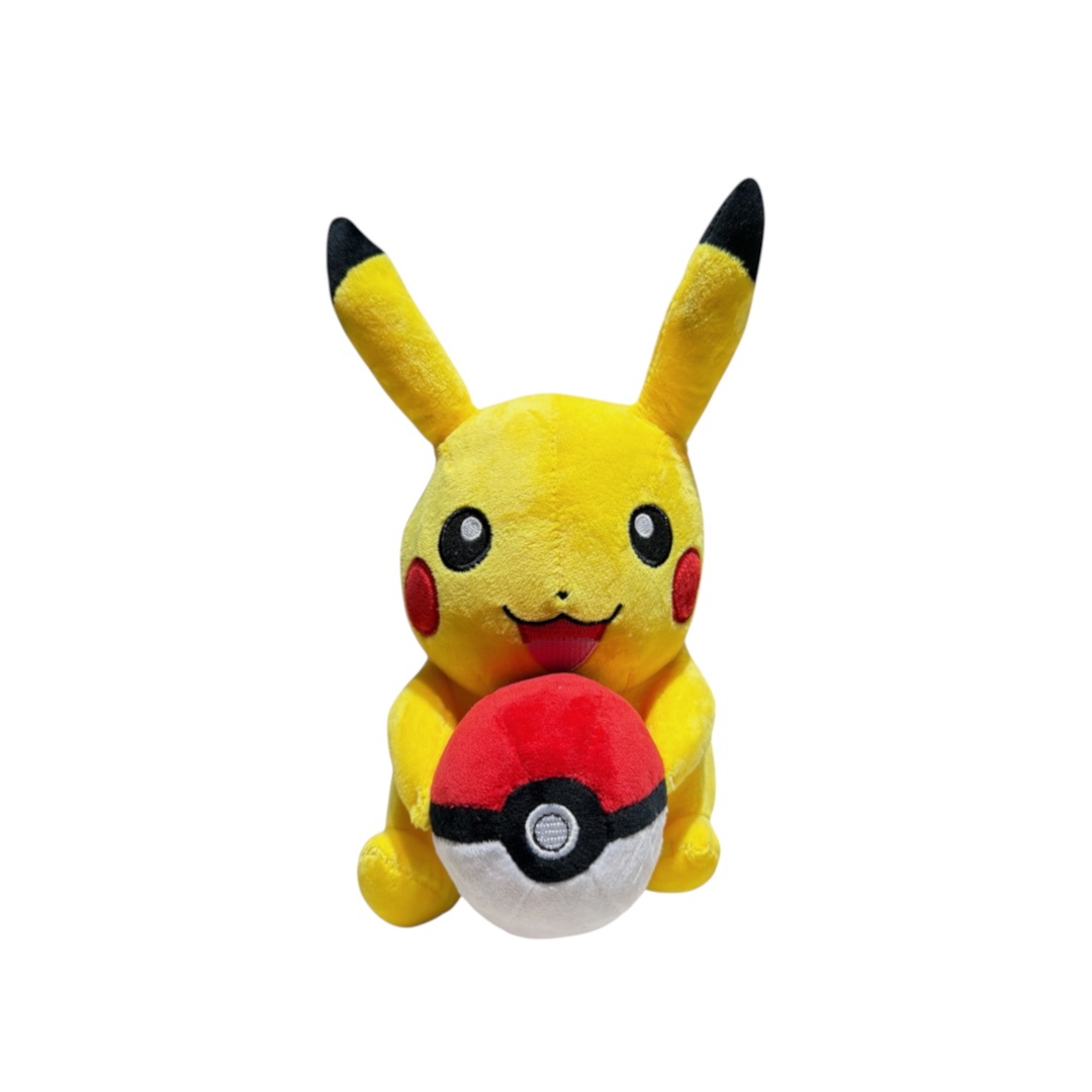 Peluche pikachu con pokebola 40cm