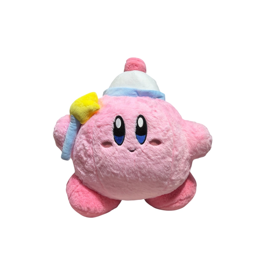 Peluche kirby gorro blanco peludo 45cm