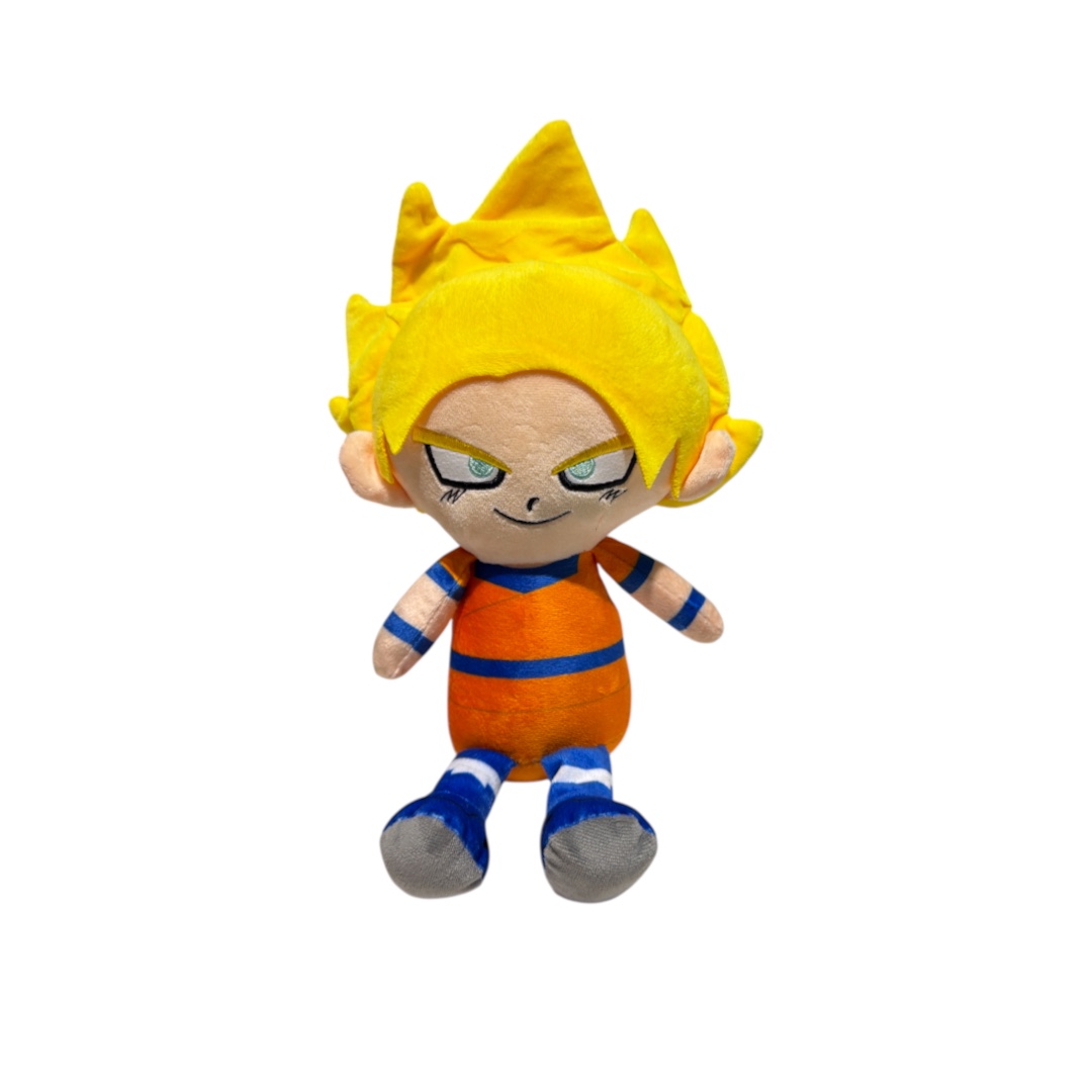 Peluche goku super saiyan pies colgante 30cm