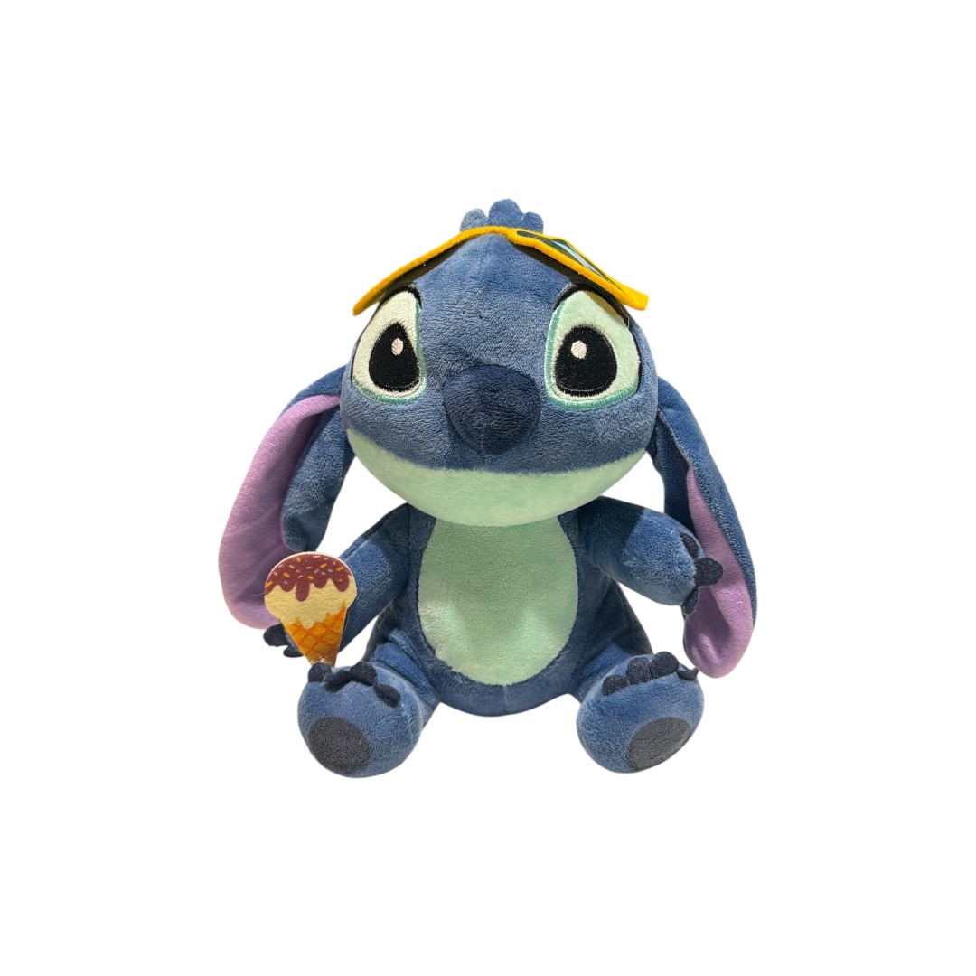 Peluche sttich sentado azul con accesorio 20cm