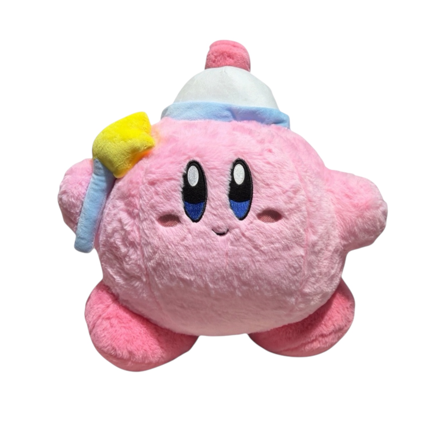 Peluche kirby gorro blanco peludo 65cm