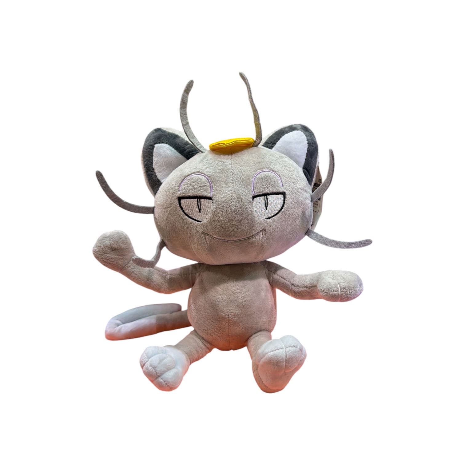 Peluche pokemon meowth de alola 35 cm/gris