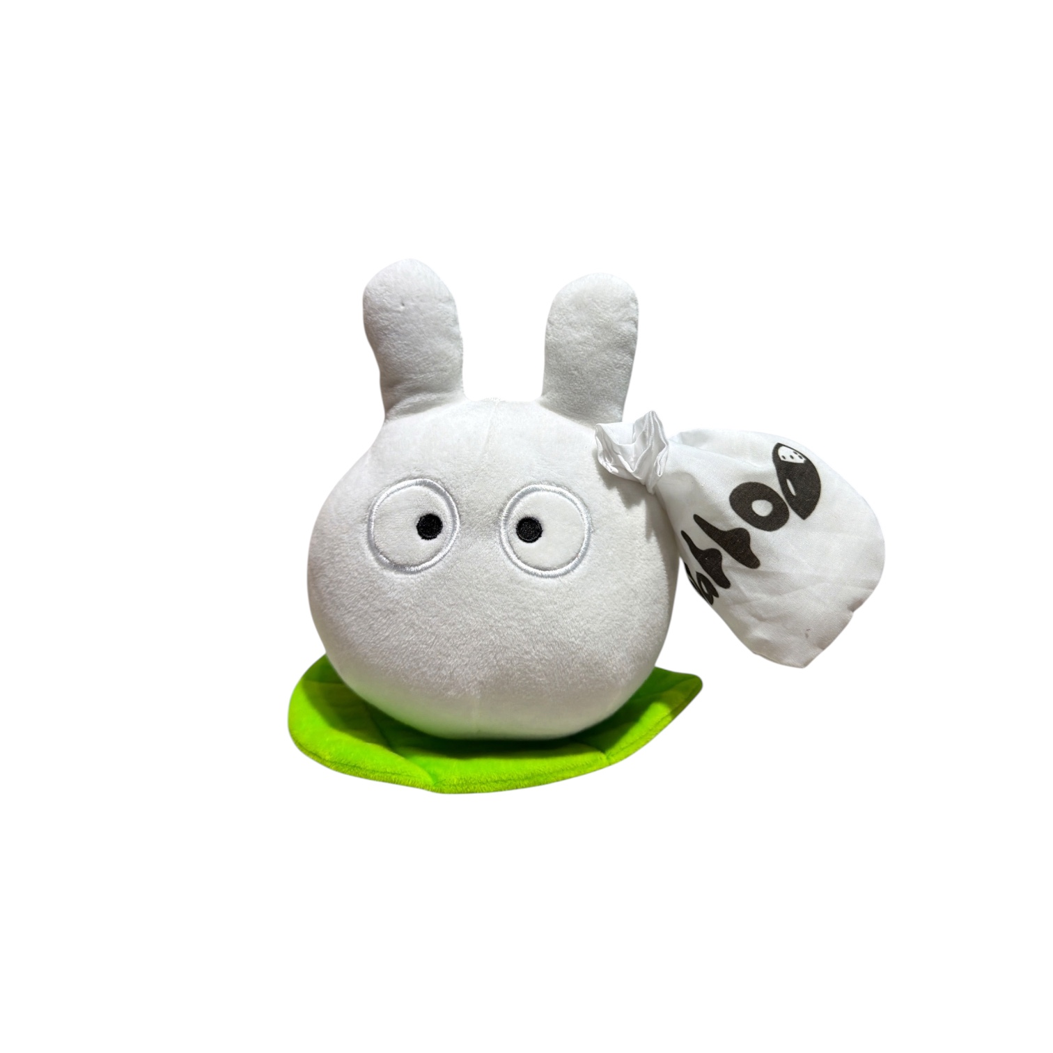 Peluche totoro chibi fantasma saco,hoja  20cm