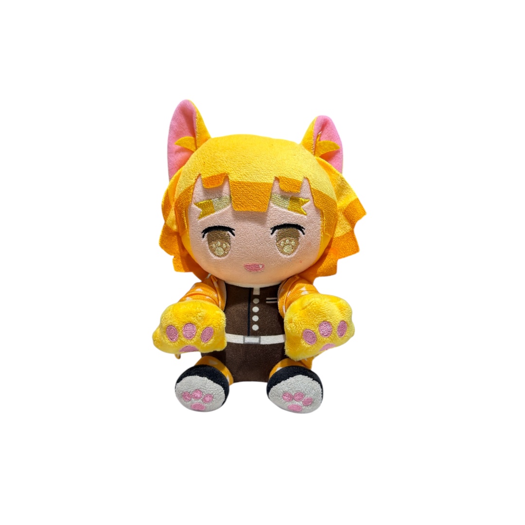 Peluche zenitsu agatsuma sentado ,huella 20cm