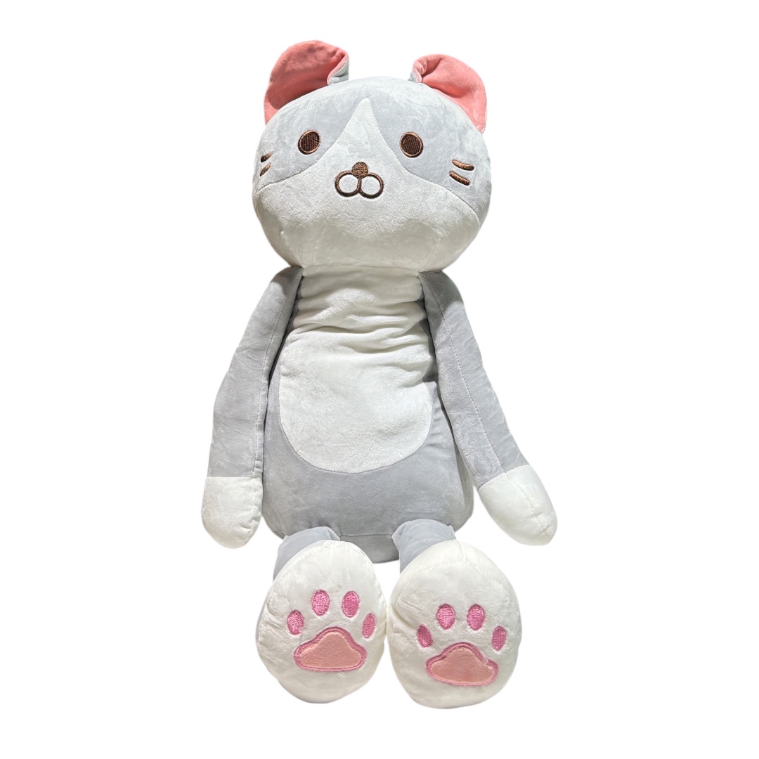 Peluche abrazable gatita gris 80cm