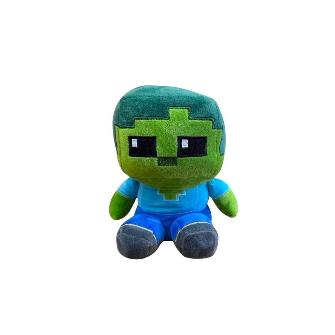 Peluche  zombie de minecraft gordito 25cm