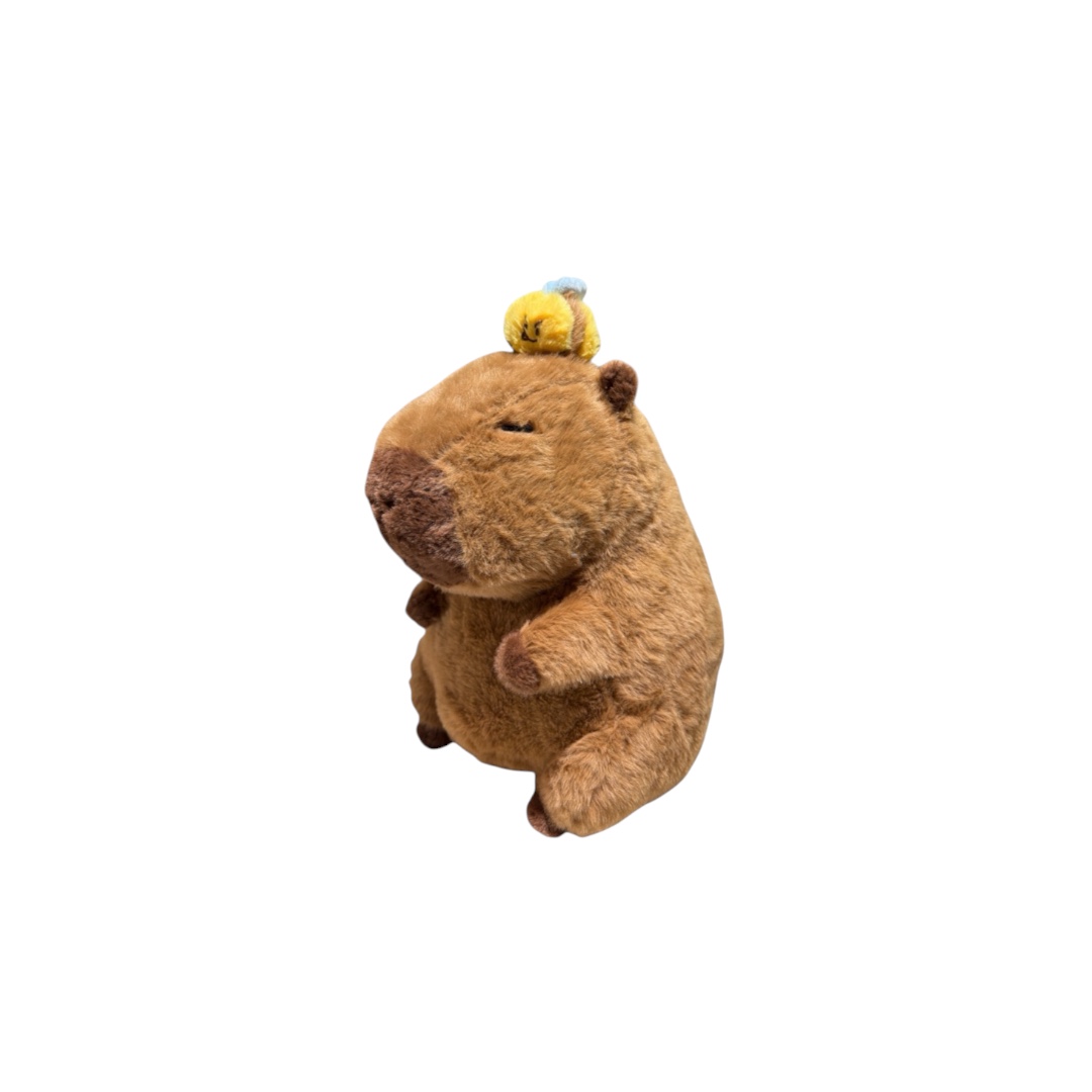 Peluche capibara con abejita 30cm