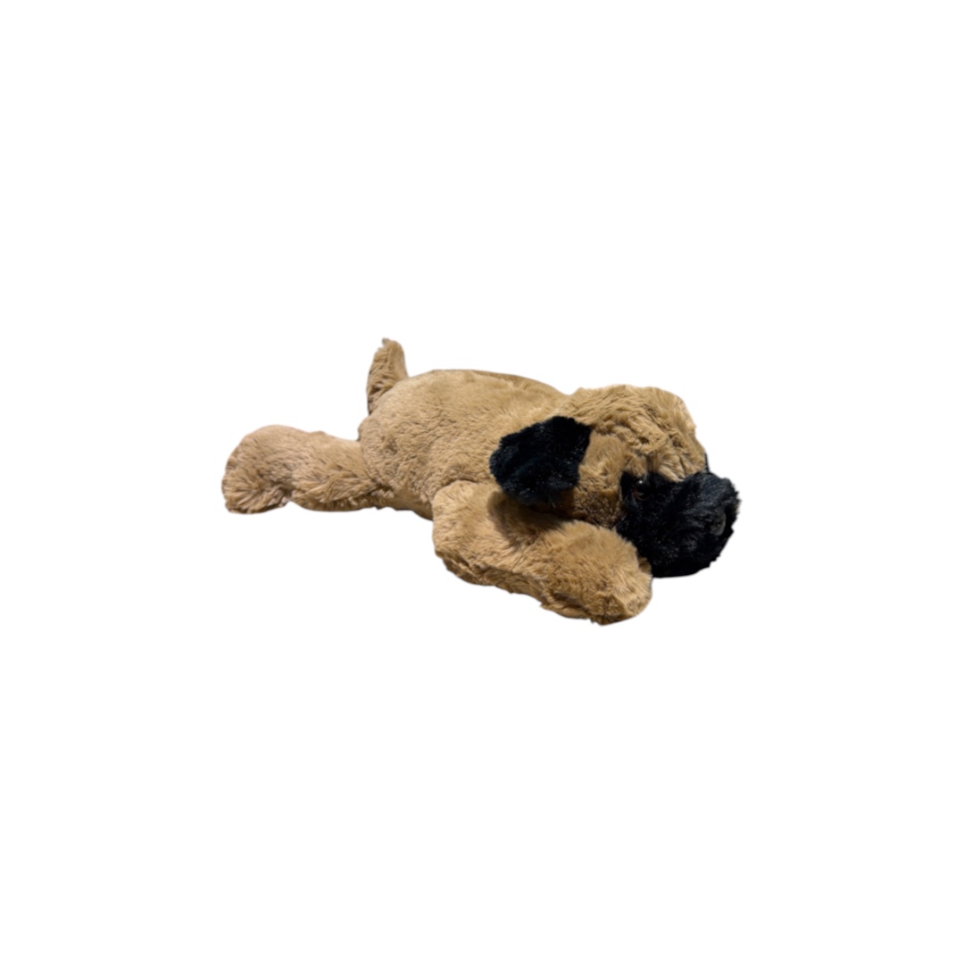 Peluche perro acostado cafe 40cm