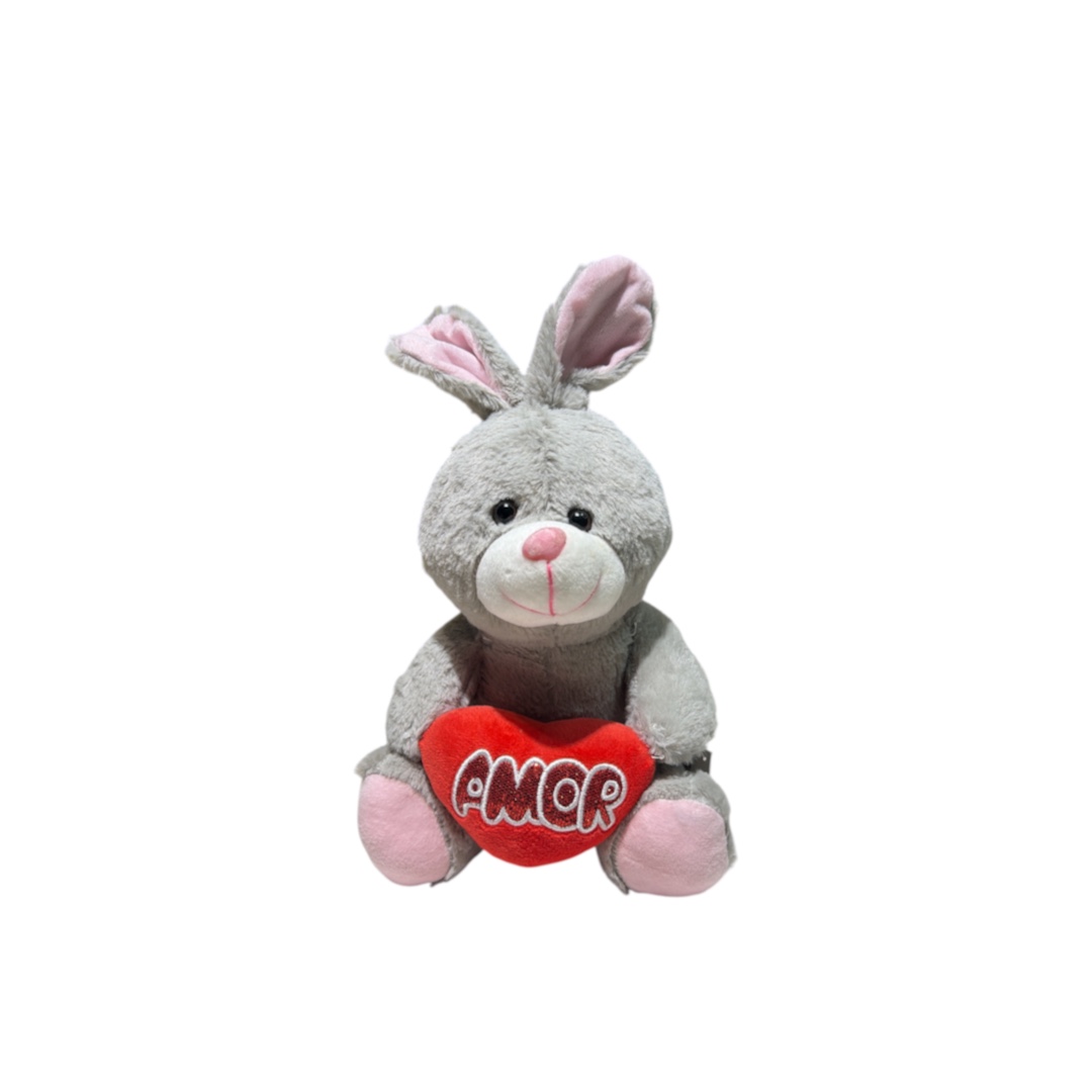 Peluche coneja corazon escarchado 25cm