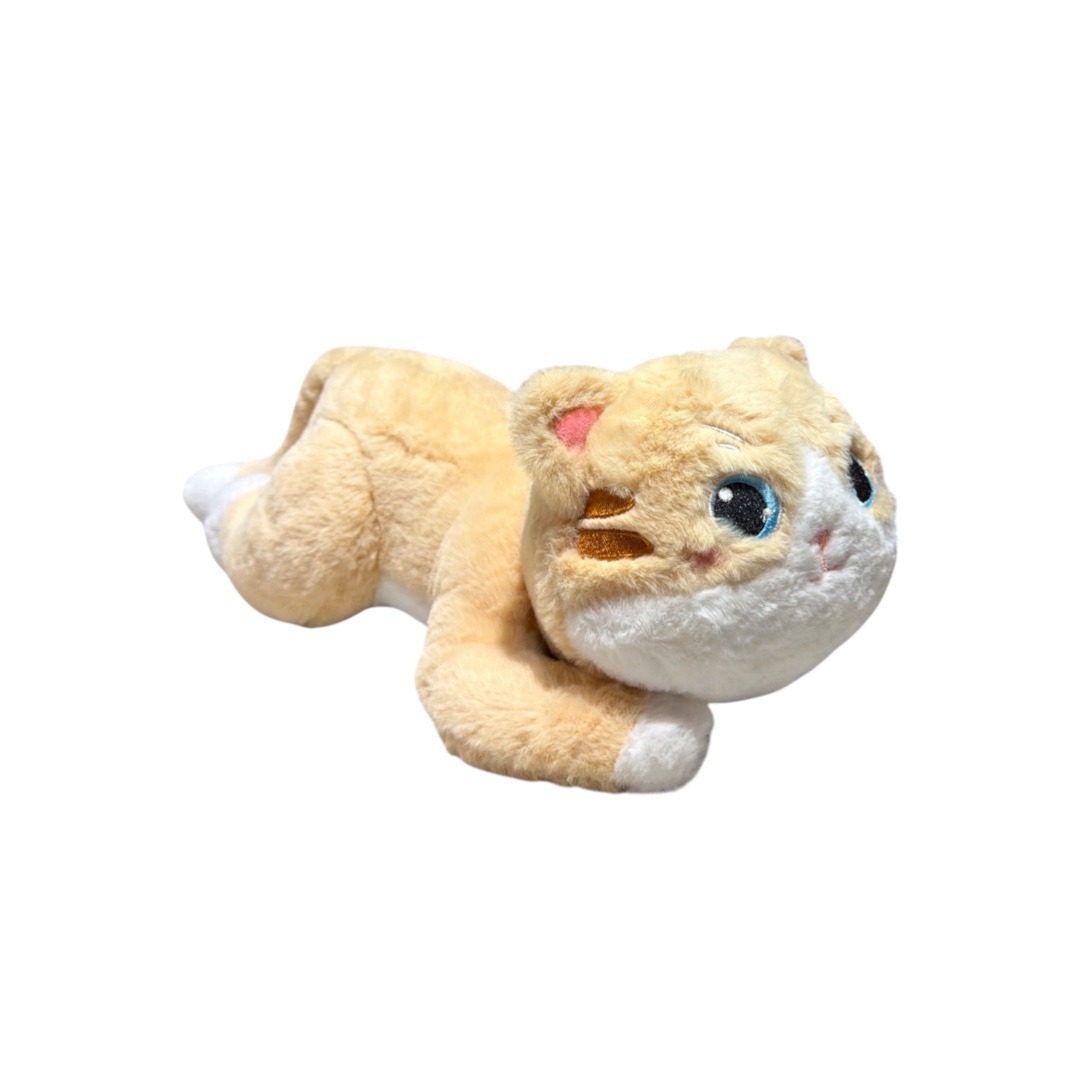 Peluche gato acostado beige 45 cm