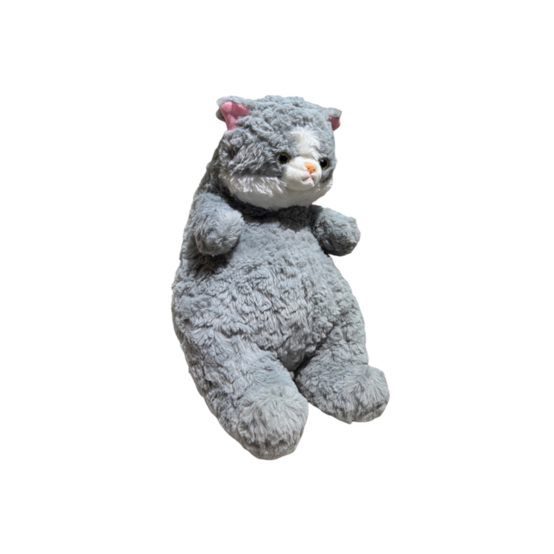 Peluche gato gris recostado 42cm