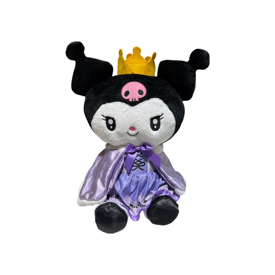 Peluche kuromi con capa,corona 35cm