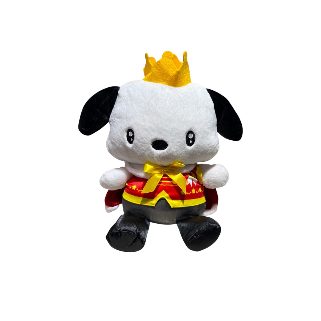 Peluche pochacco con capa,corona 35cm