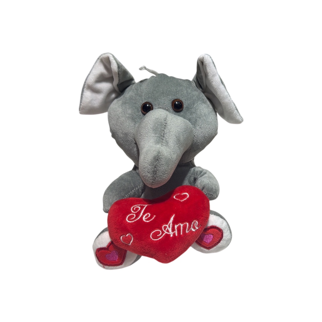 Peluche elefante patitas corazon 22 cm