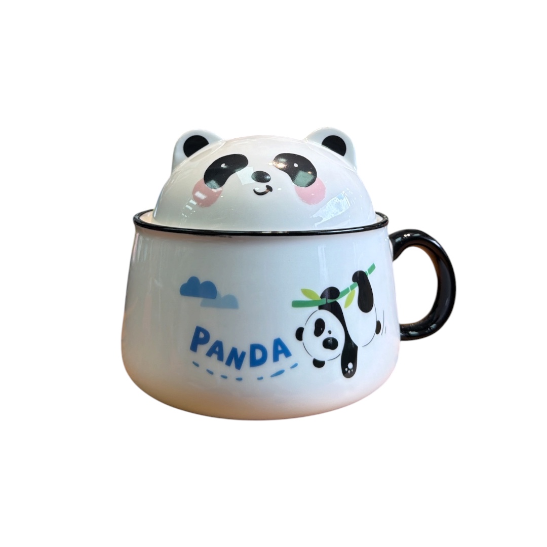 Tazon panda con tapa