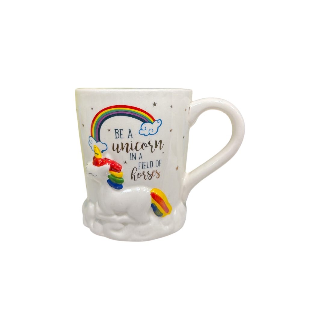 Taza unicornio con relive