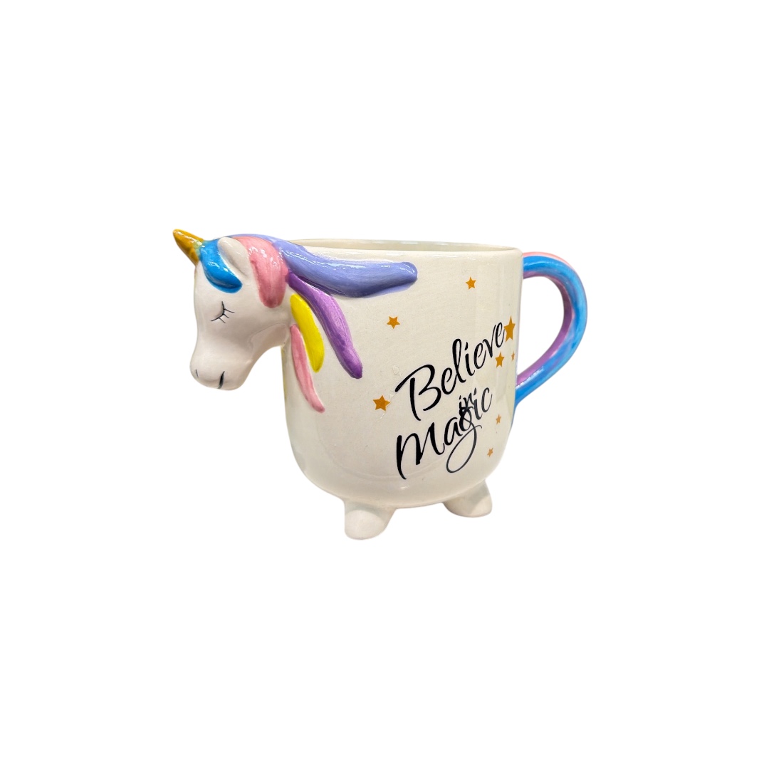 Taza unicornio cara pequeña, con patitas