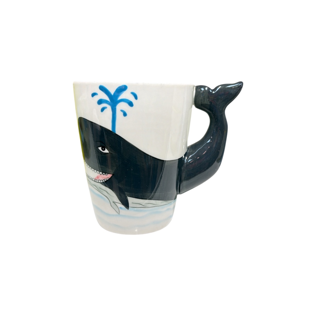 Taza agarradero cola ballena