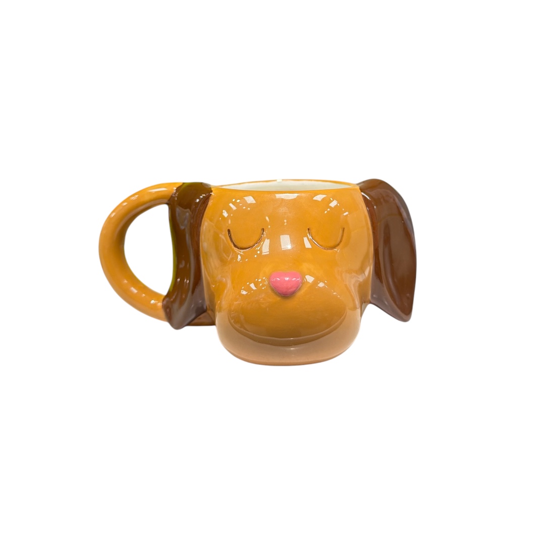 Taza perro moldeada cafe orejas cafe