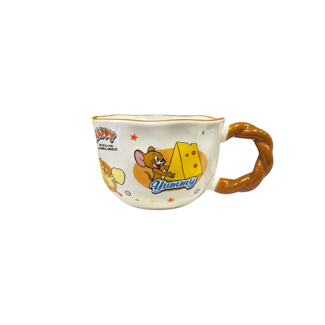 Taza tom y jerry borde relieve cafe