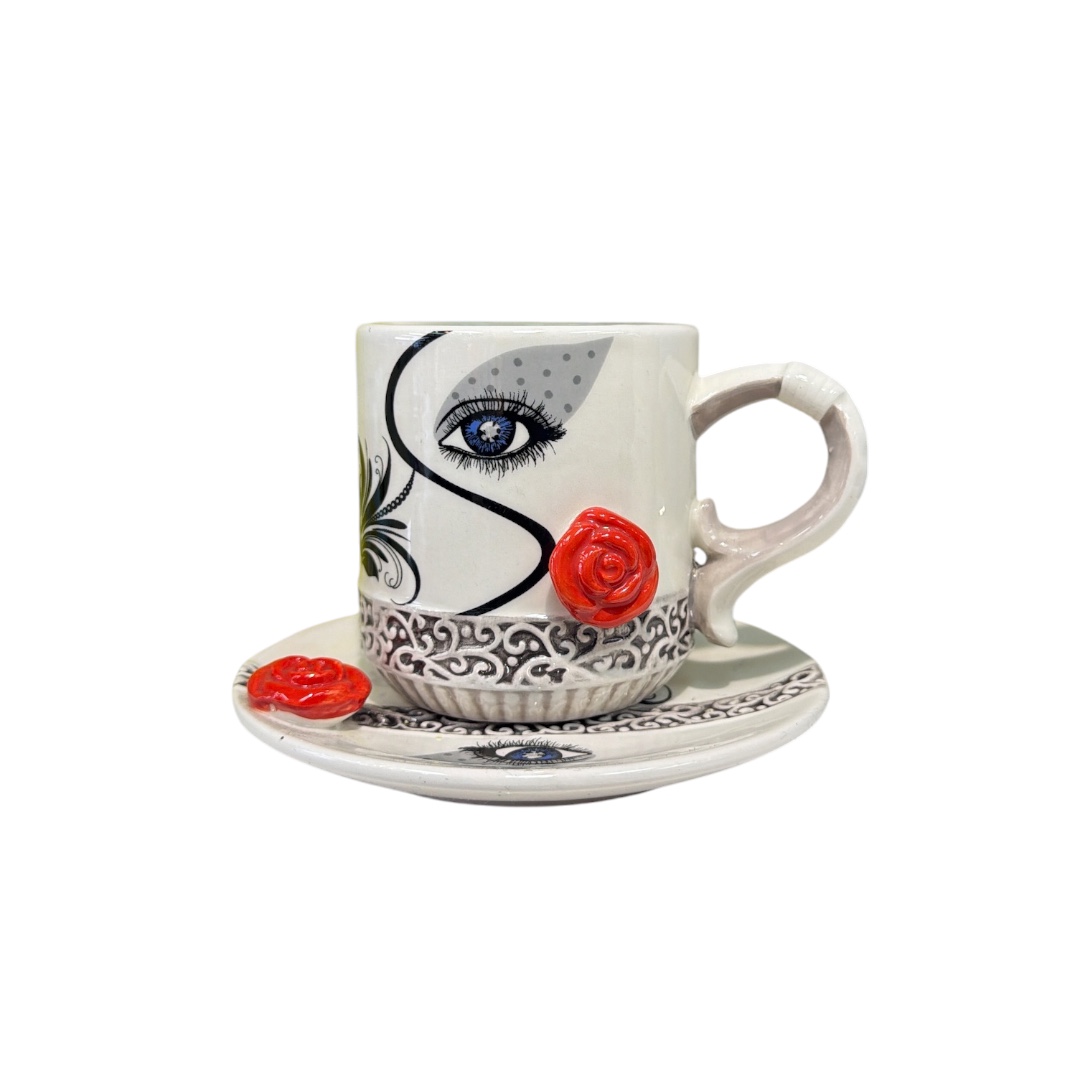Taza britto con plato