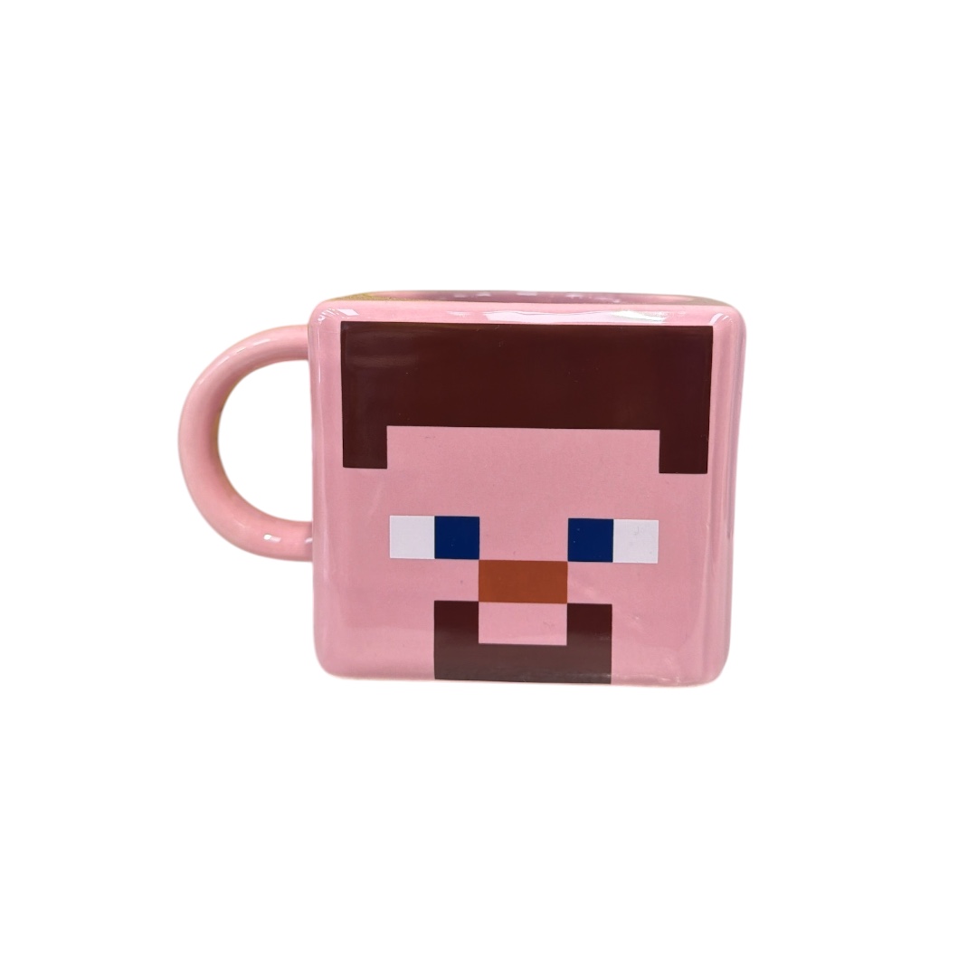 Taza steve rosa  minecraft