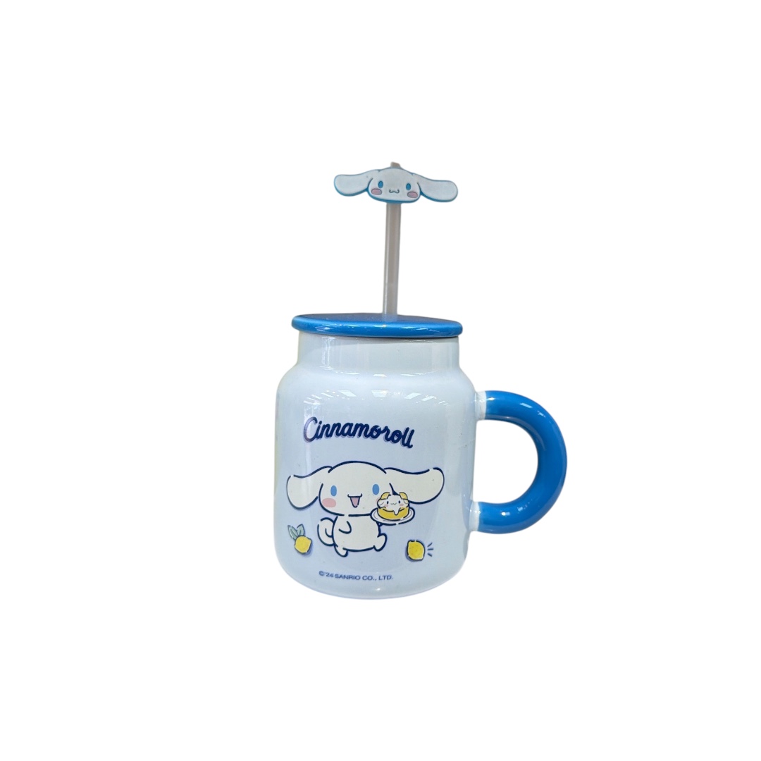 Taza con pajilla y figura cinnamoroll