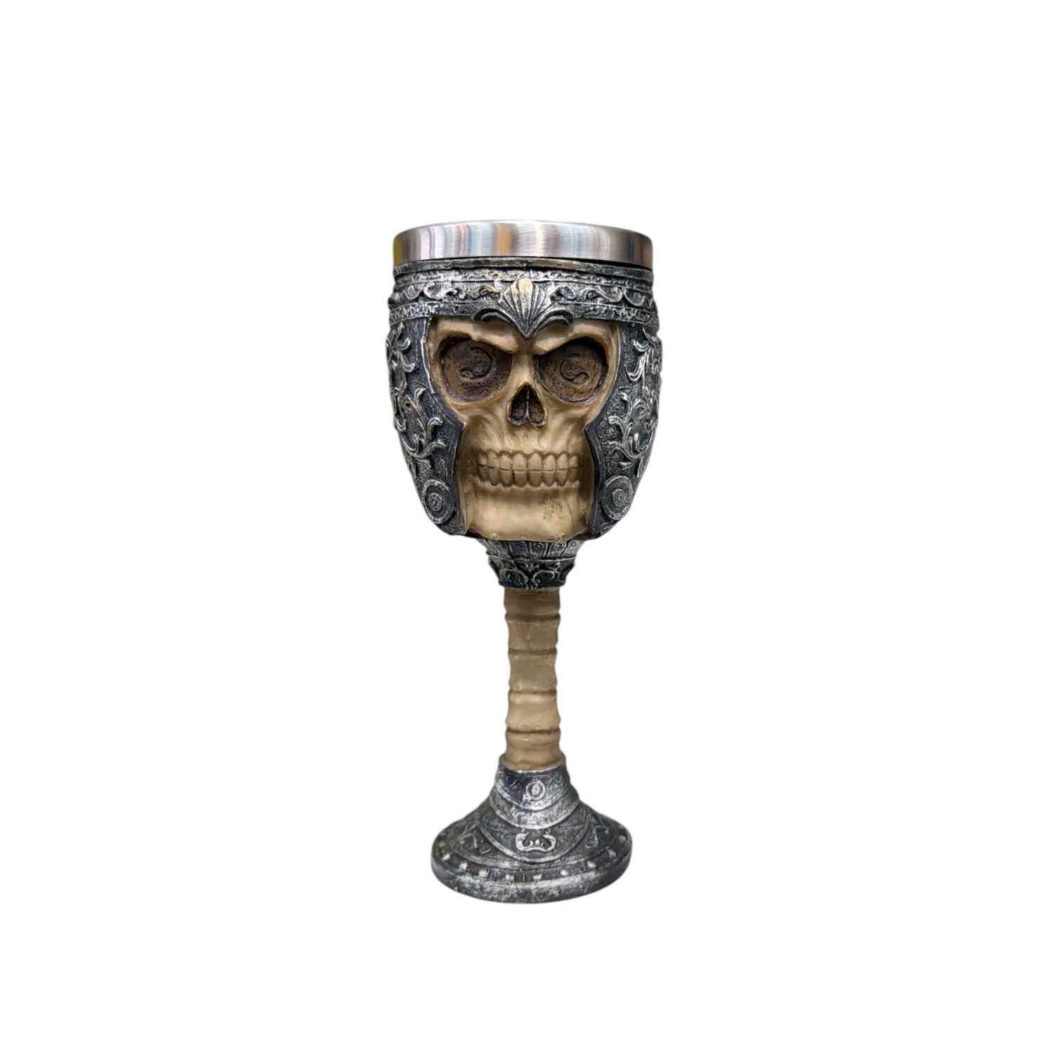 Copa calavera beige armadura