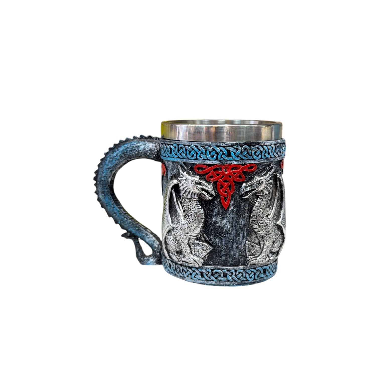 Jarra got dragon fondo azul agarradero cola dragon
