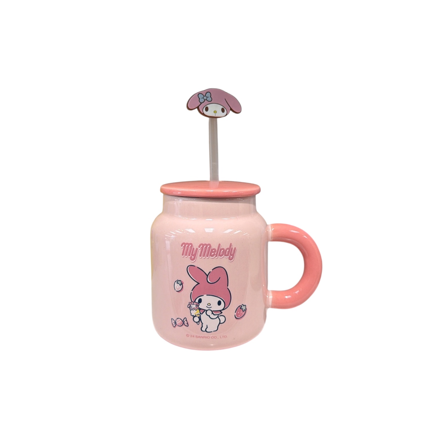 Taza con pajilla y figura my melody