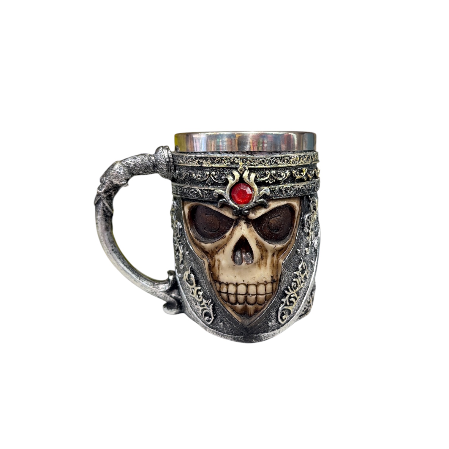 Jarra cervecera calavera armadura diamante