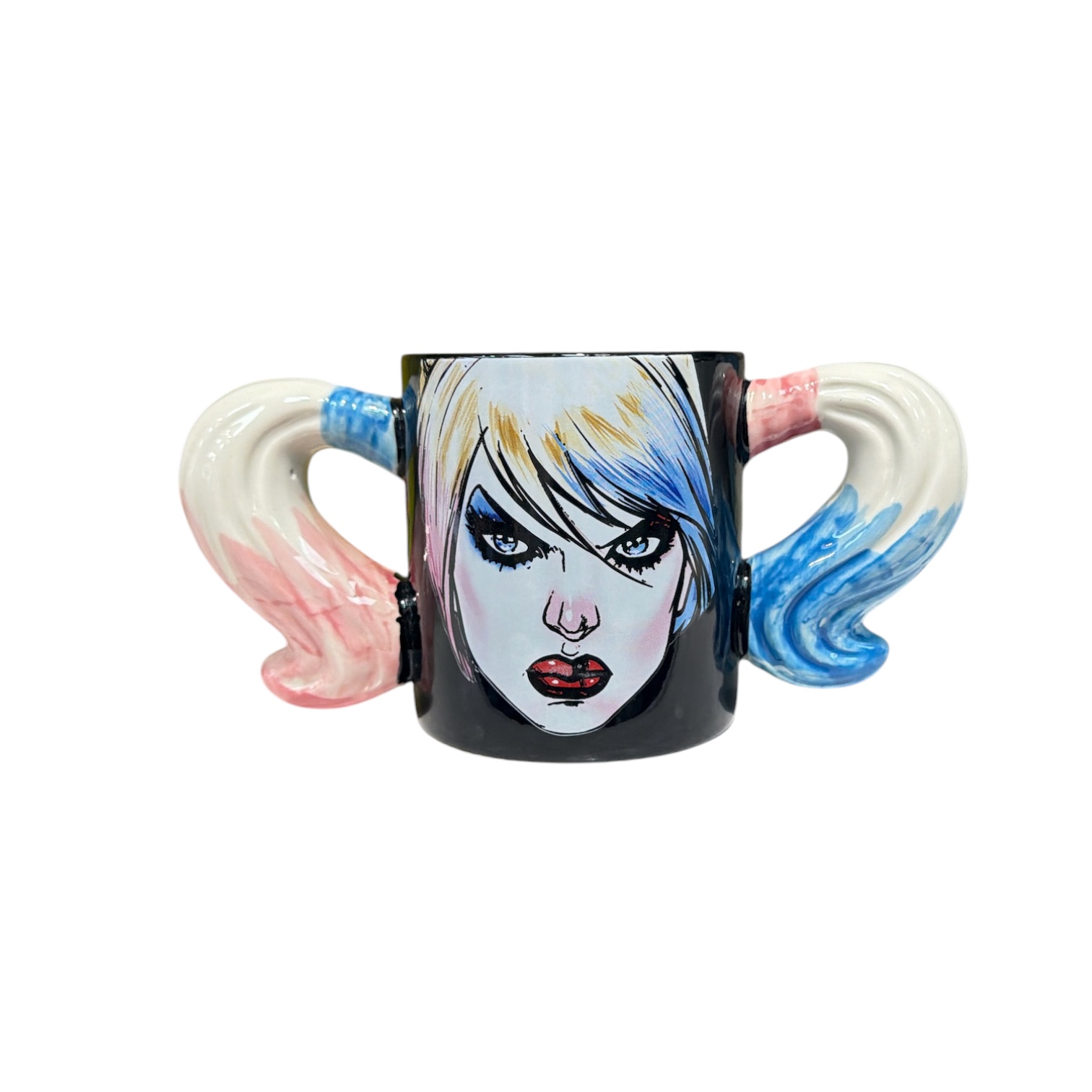 Taza harley quinn agarradera cabello